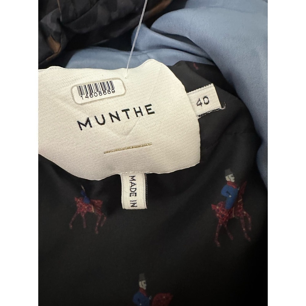 MUNTHE Navigate Camo Puffy Puffer Jacket Coat Hooded -Sz 8/Medium (French Sz 40) - Picture 3 of 7